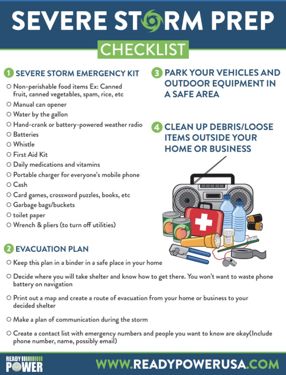 Blog - Sever Storm Prep Checklist